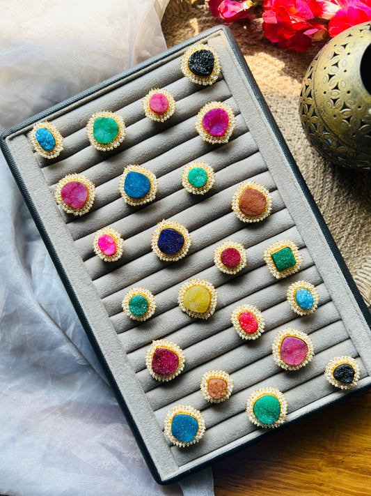 Druzzy Stone Rings - rings