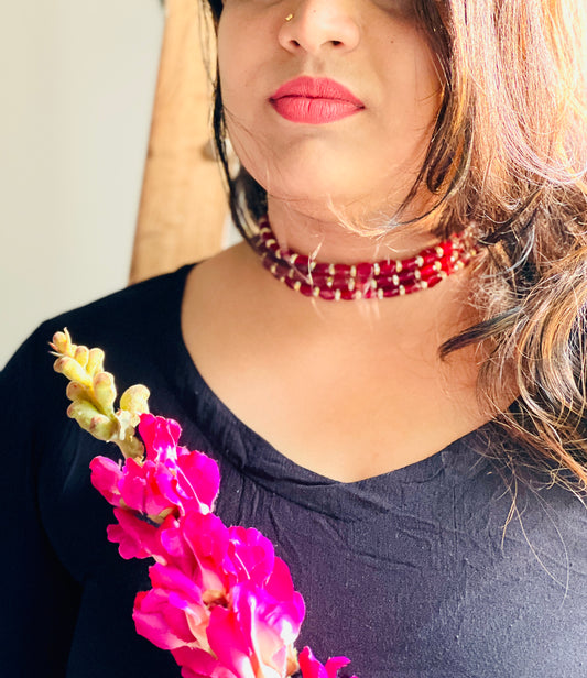 Regal Bloom Choker - Neckpiece