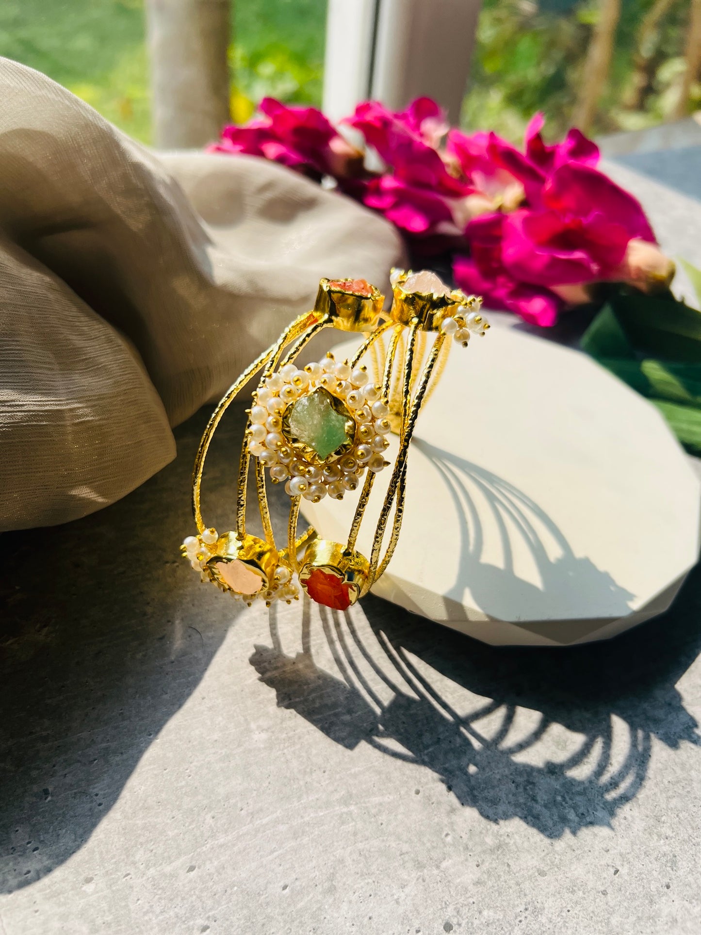 Pearl Garden Adjustable Bangle