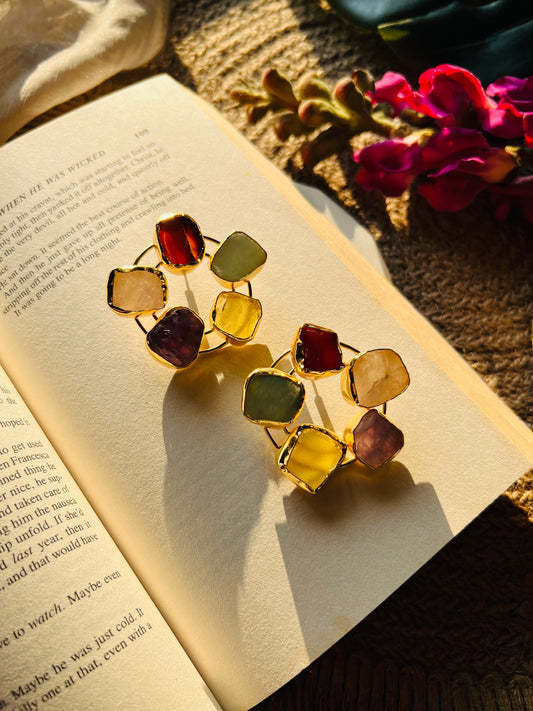 Aura Round Earrings - Earrings