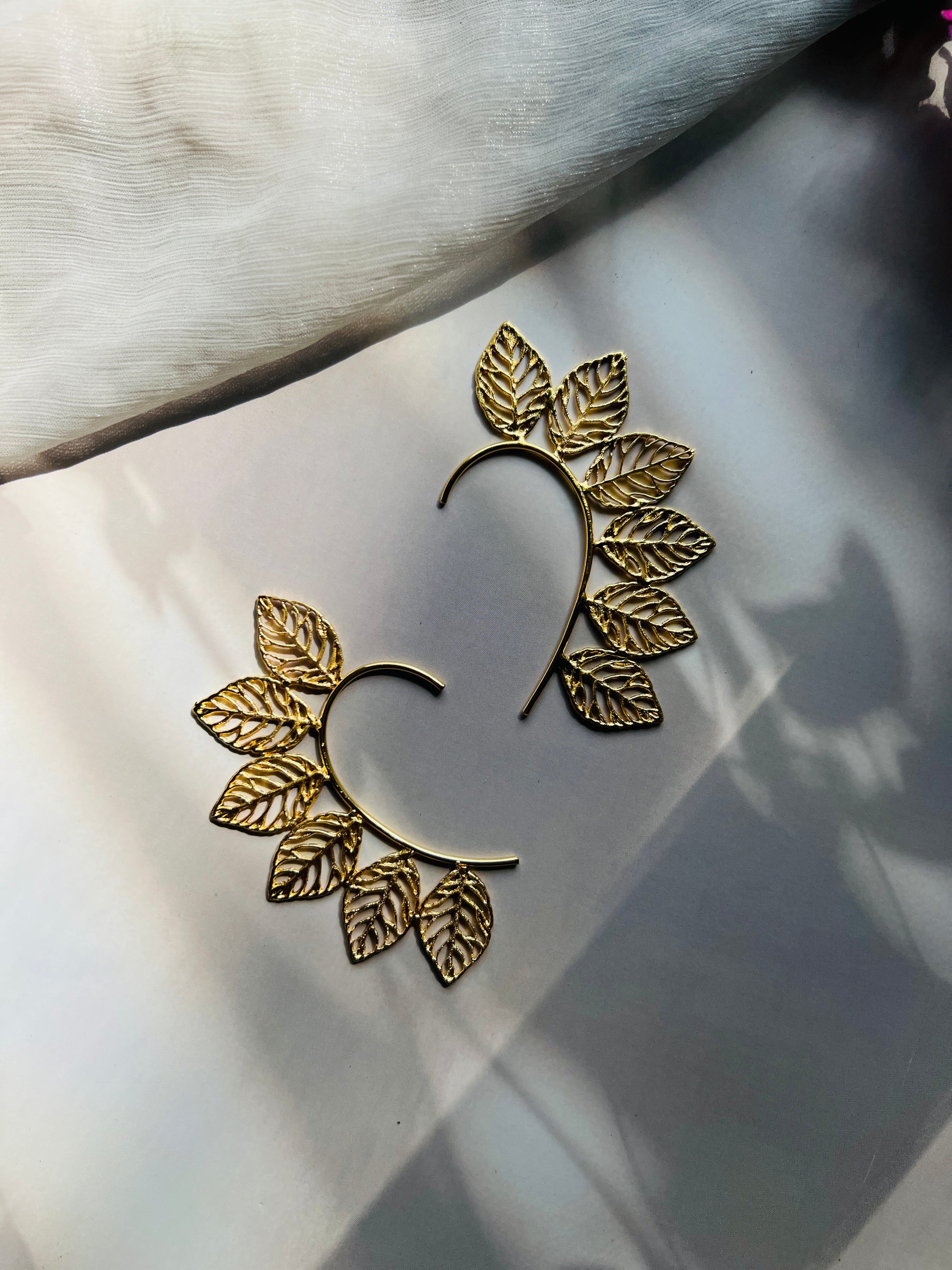 Aira Statement Leaf Ear Cuff - Earrings