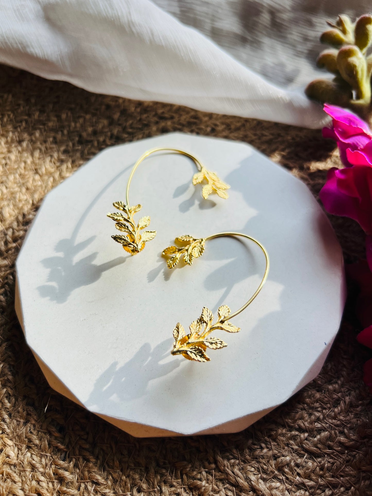 Elara Leaf Cuffs - Earrings