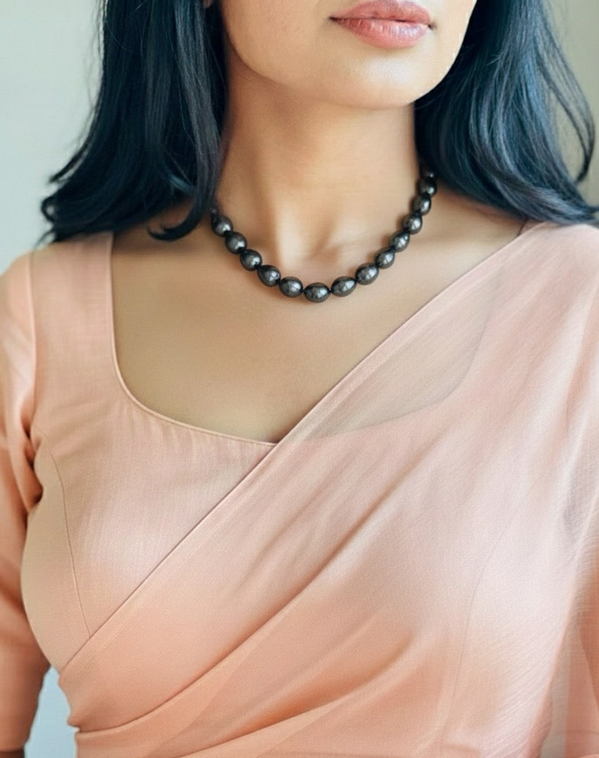 Charcoal Luxe Pearl Necklace