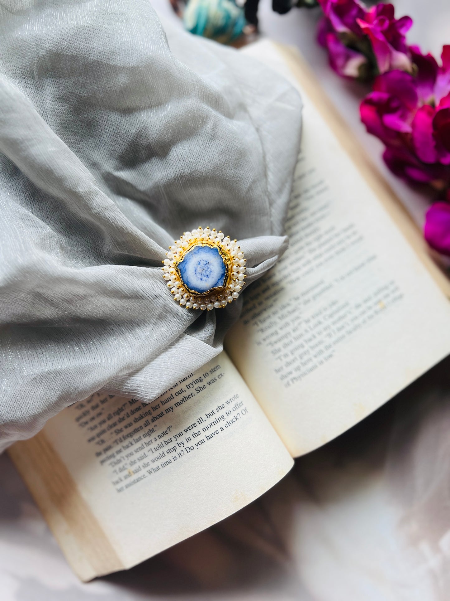 Pearl Glow Natural Stone Ring