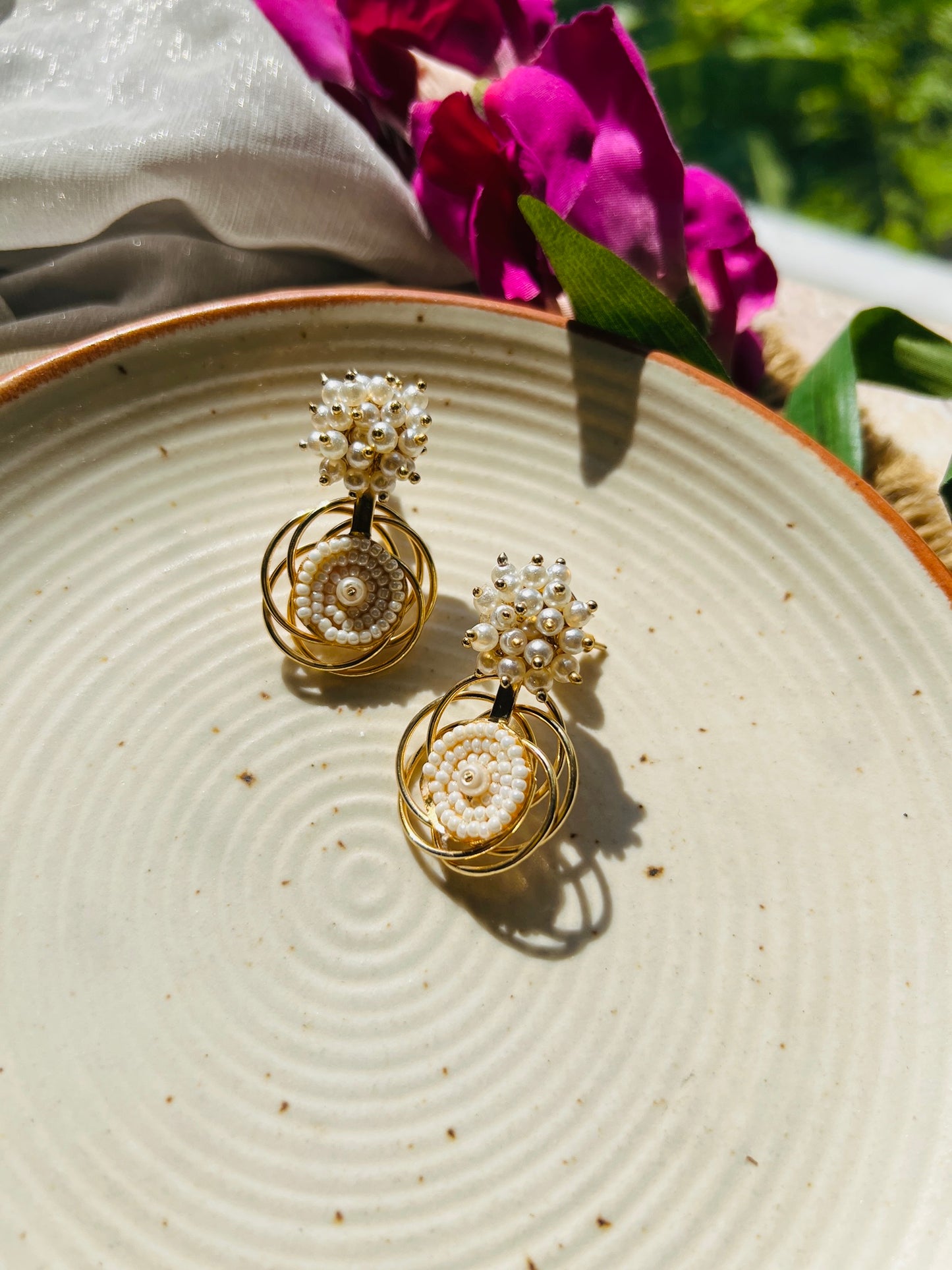 Pearl Orbit Bloom Earrings