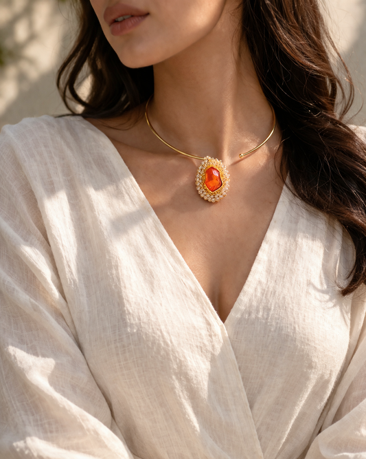 Sun Ember Stone Choker