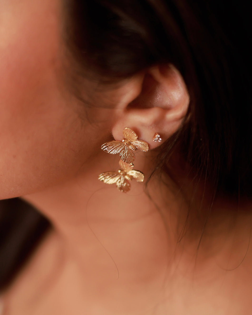 PERLA TWIN BUTTERFLY EARRING