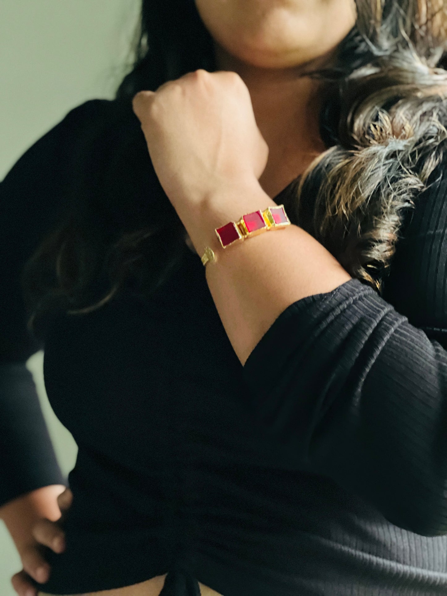 Aurora Trio Stone Bangle