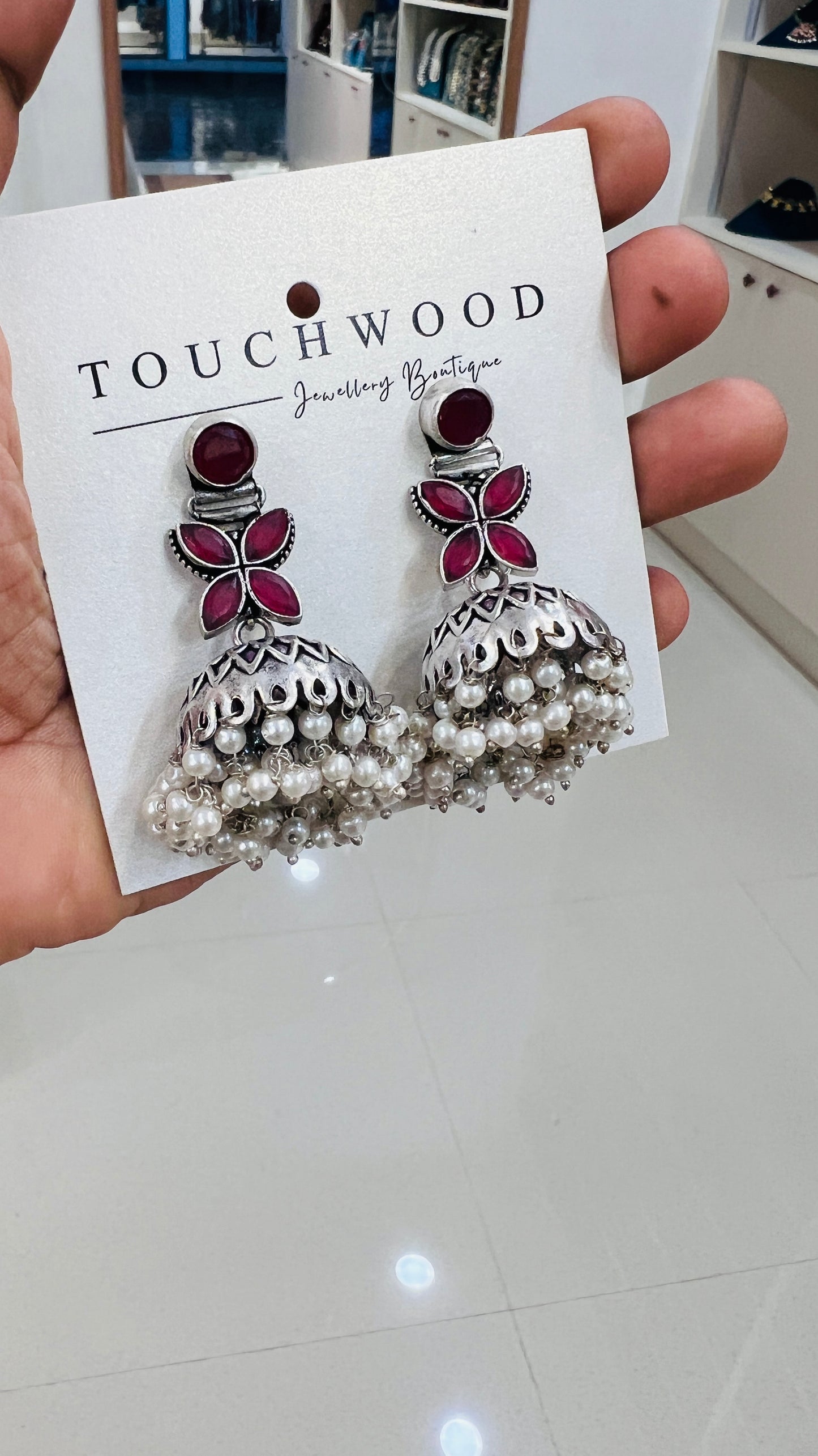 Pearl Jhumka Earrings