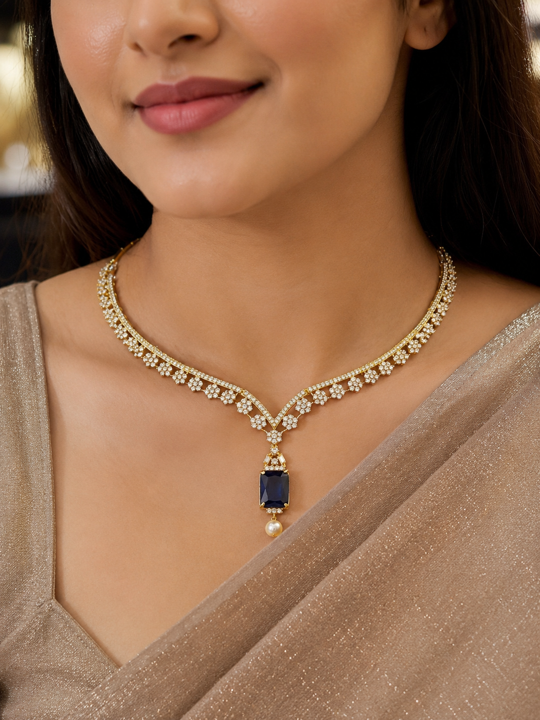 Midnight Sapphire Grace Necklace