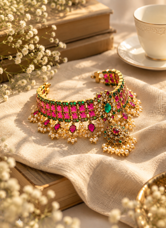 Gulbahar Kemp Pearl Choker Set