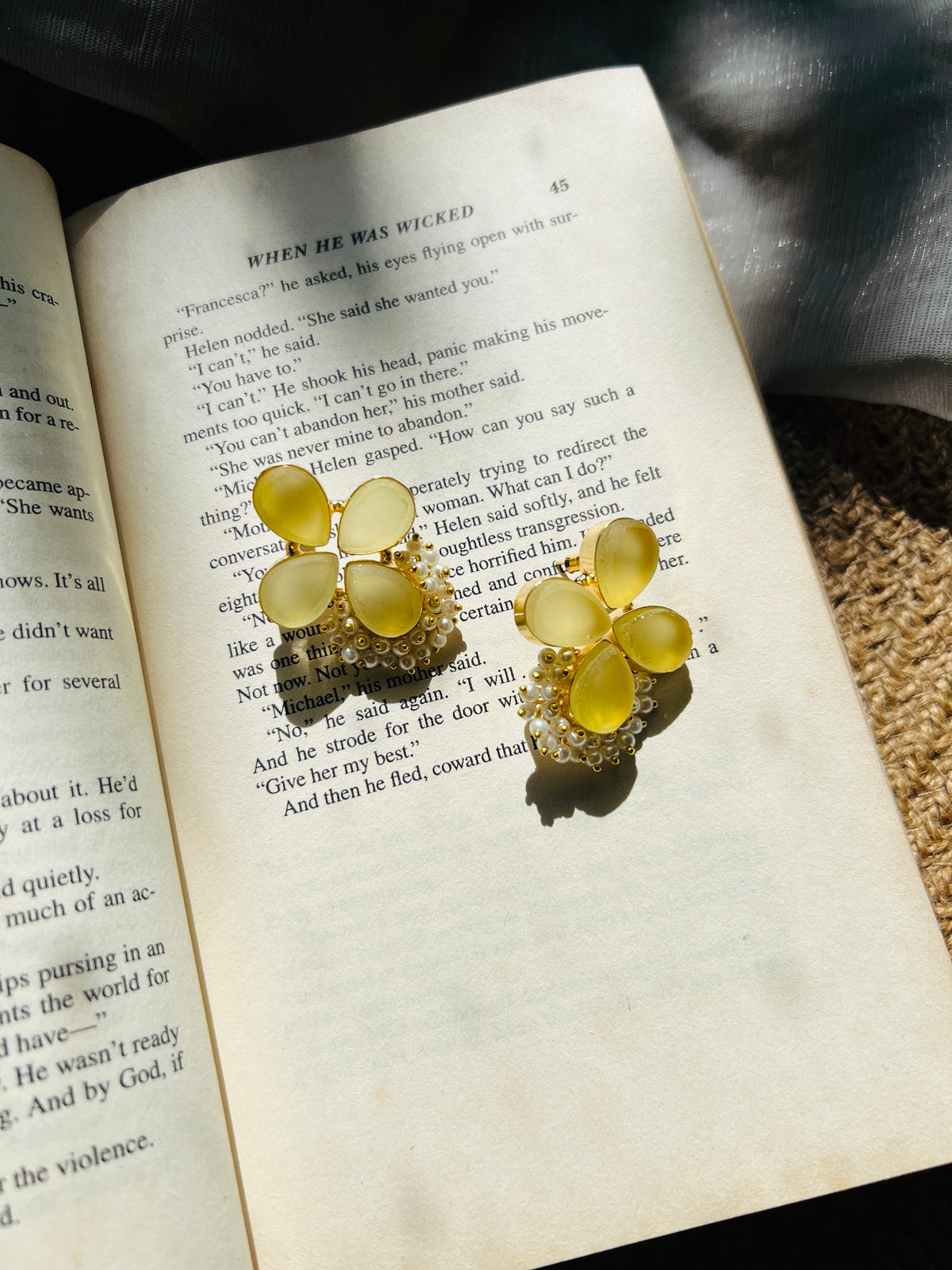 Ethereal Petal Pearl Earrings