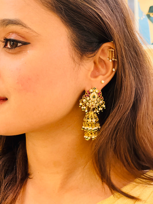 Rajwada Ruby Kemp Jhumka