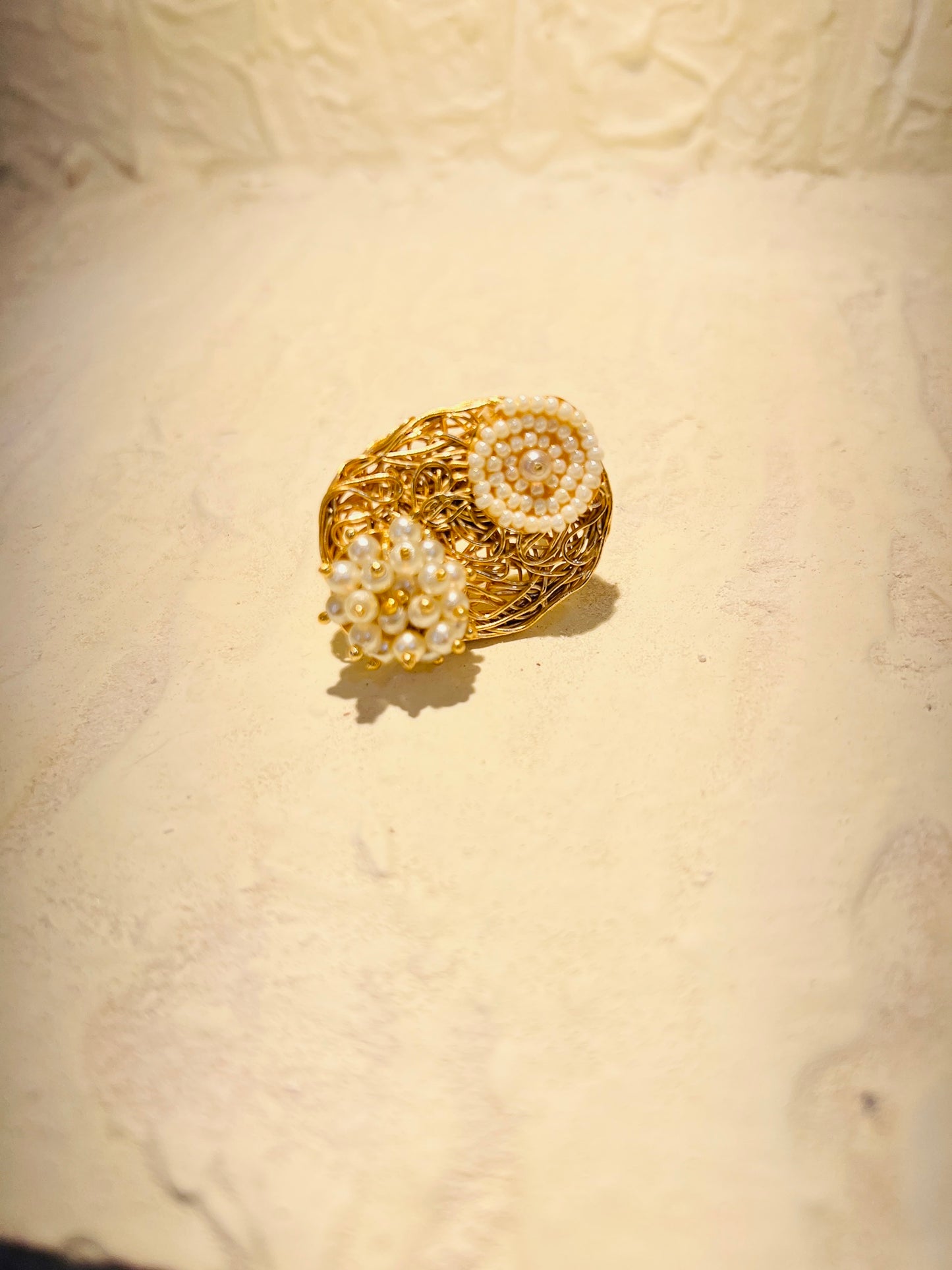 Vintage Pearl Garden Ring