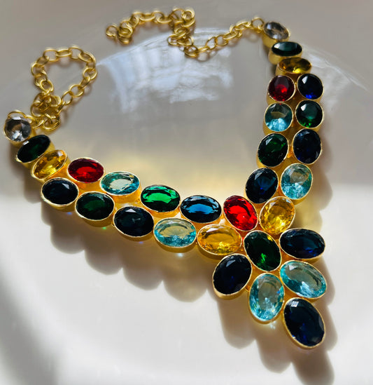 ZEYAA MULTI STONE NECKPIECE - Neckpiece