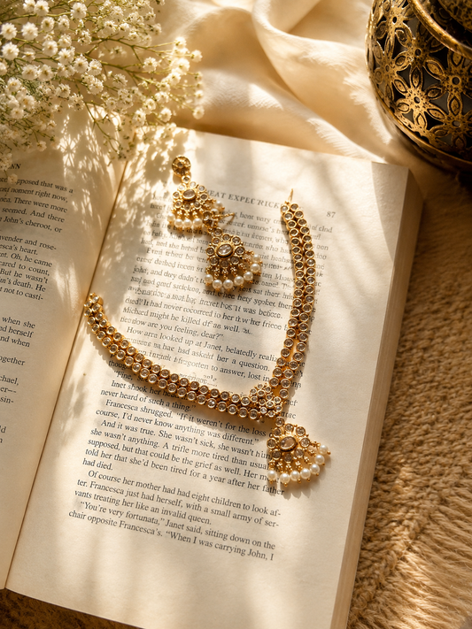 Tamil Attigai Diamond Glow Necklace