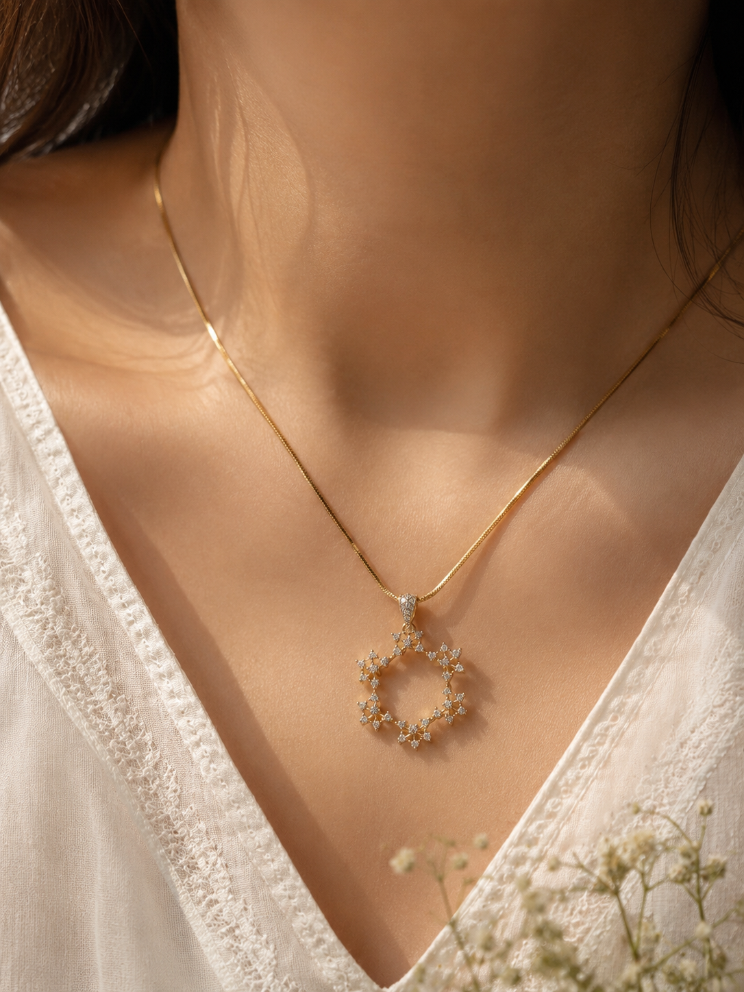 Celeste Bloom Pendant Necklace