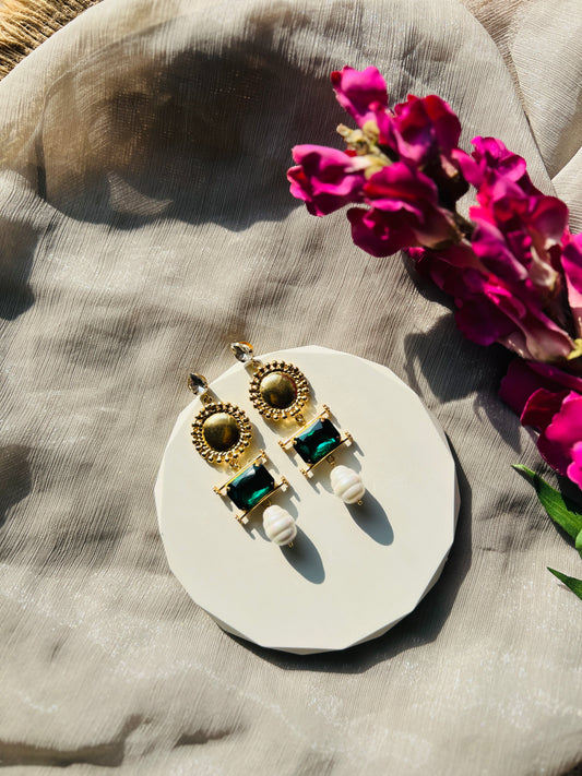 Avira Cameo Drop Earrings
