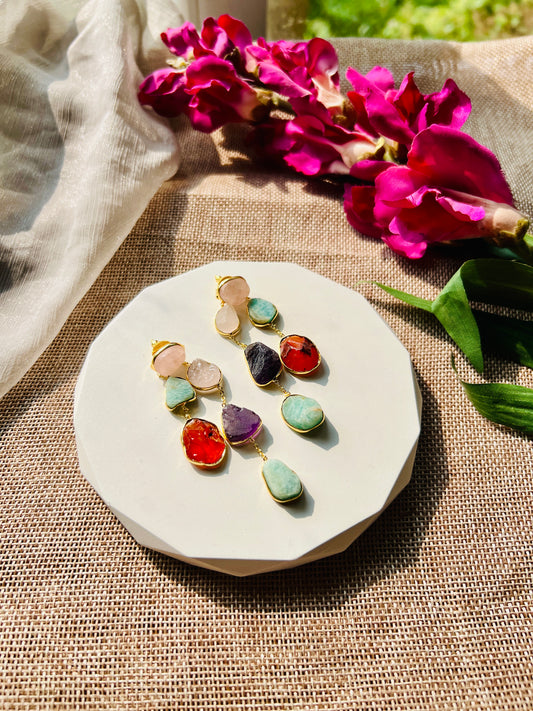 Aranya Raw Stone Earrings