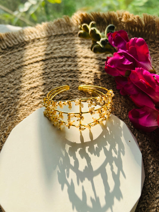 Triple Grace Pearl Bangle
