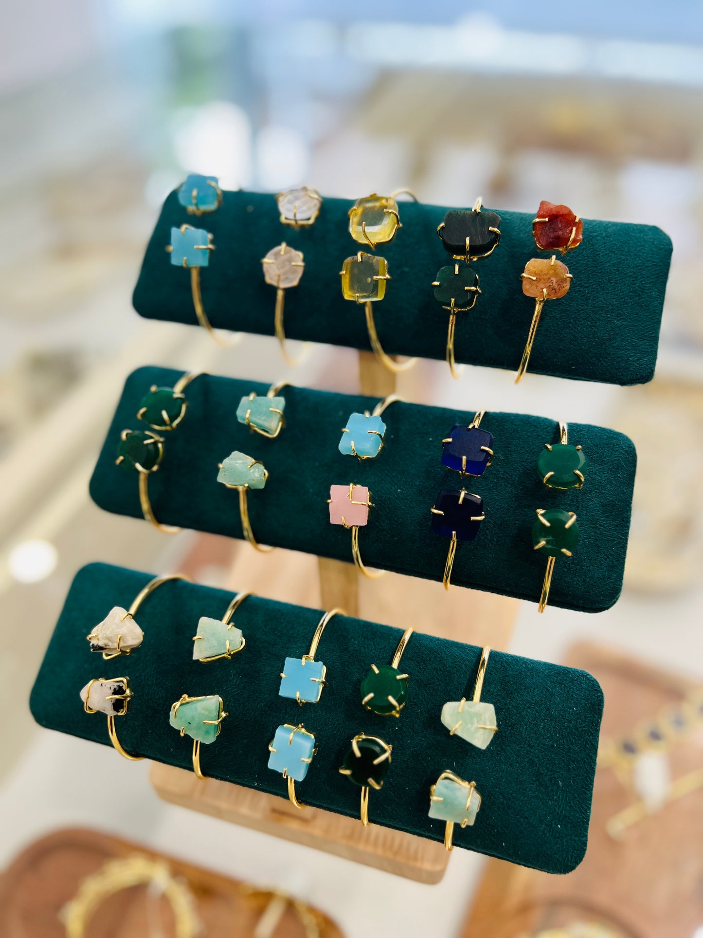 Candy Stone Cuff Bangle Collection
