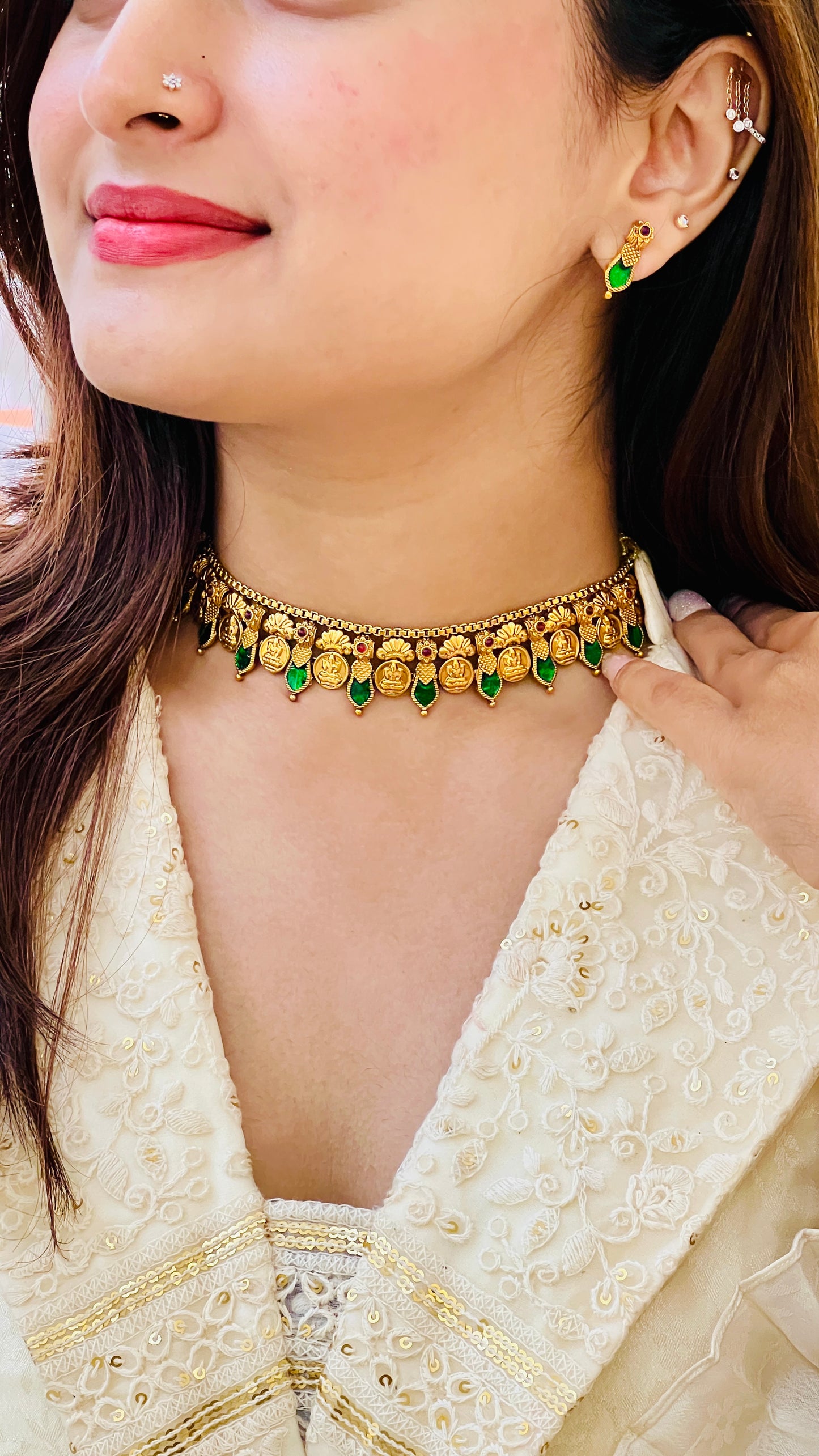 Lakshmi Mayil Kasu Choker