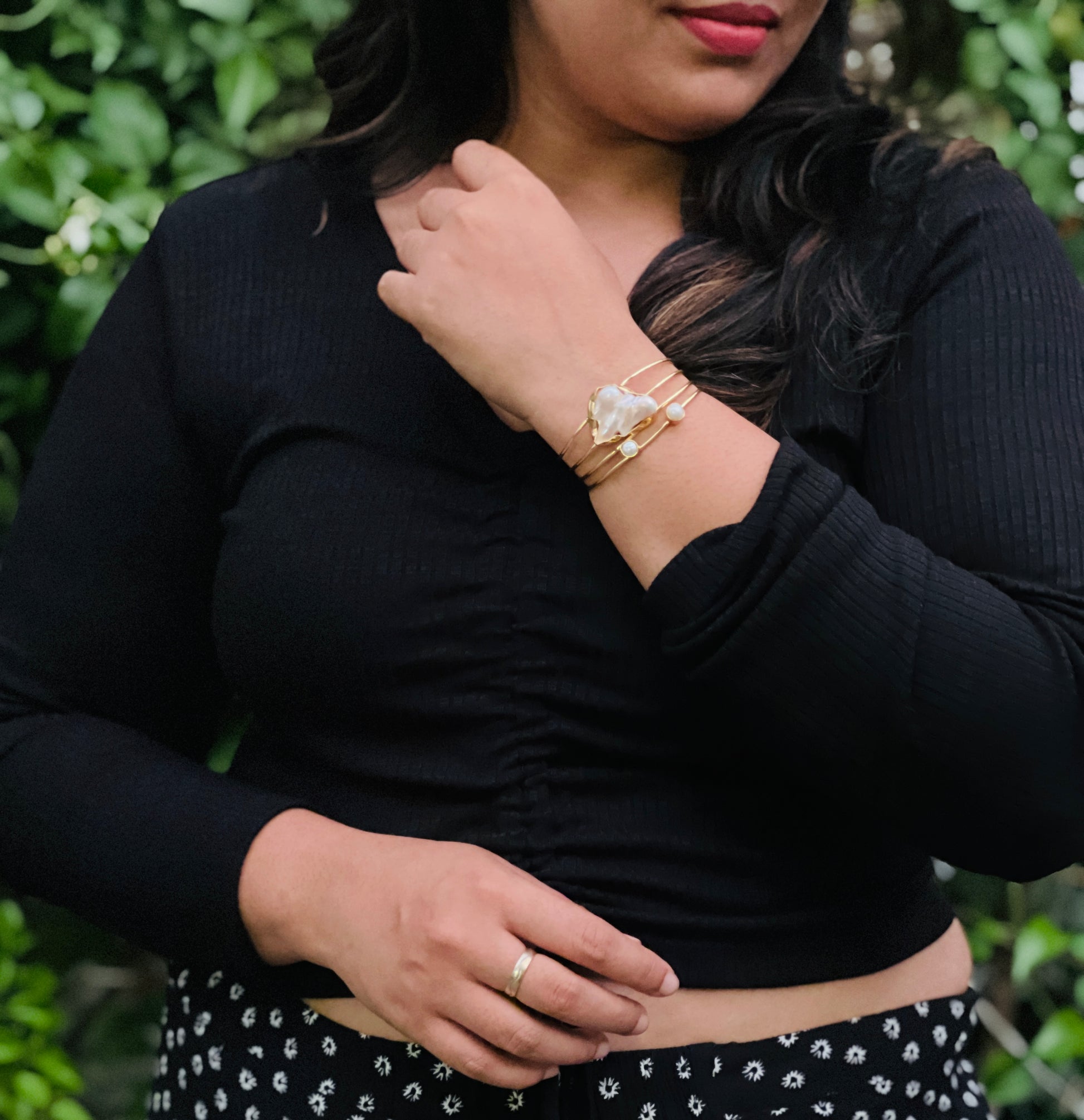 Baroque Majesty Pearl Bangle - bangles