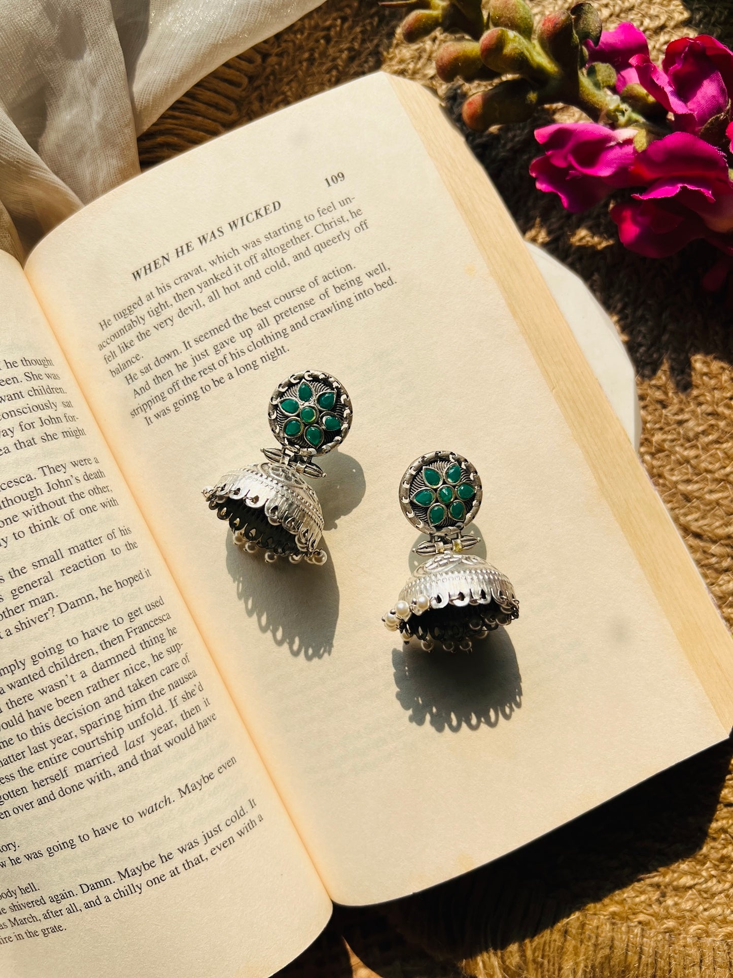 Phoolraahi Jhumka - Earrings