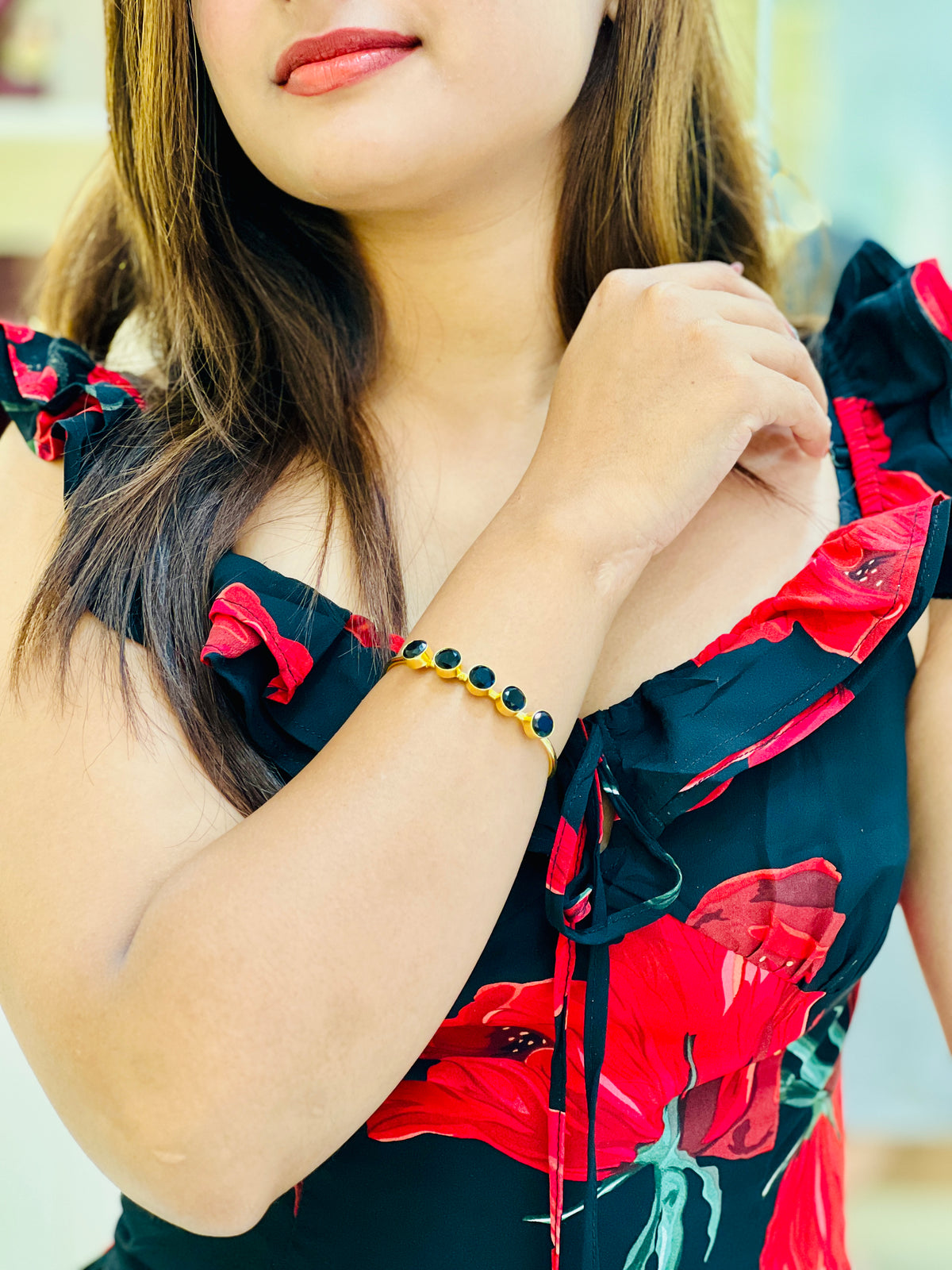 Aurora Gem Adjustable Bangle