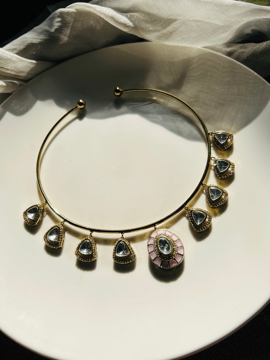 DAMINI MOISSANITE STONE HASLI - Neckpiece