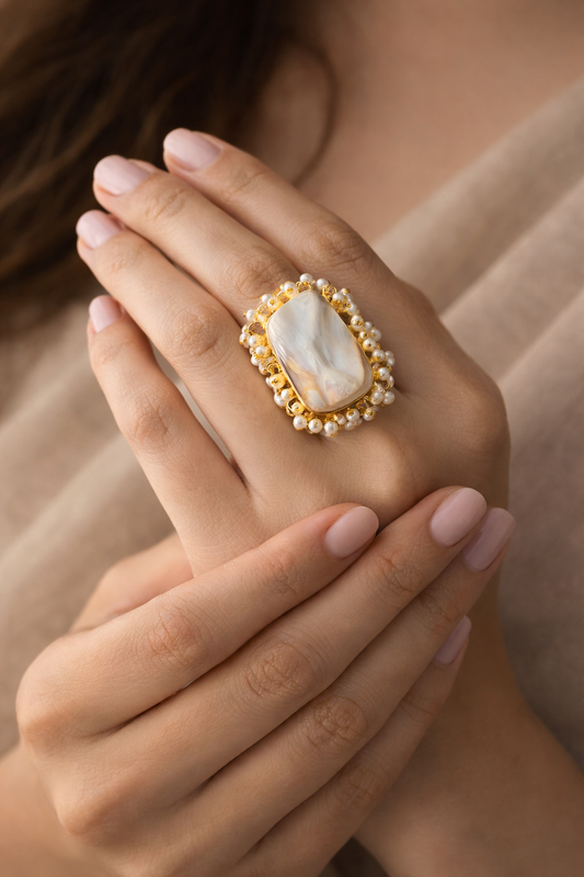 Aarini Baroque Statement Ring