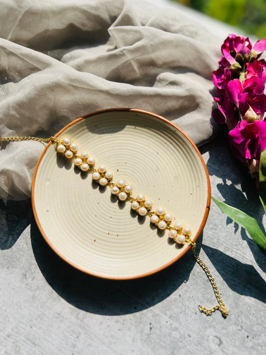 Pearl Blossom Gold Choker