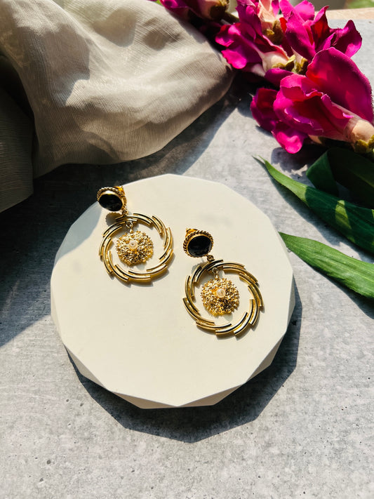 Midnight Halo Statement Earrings