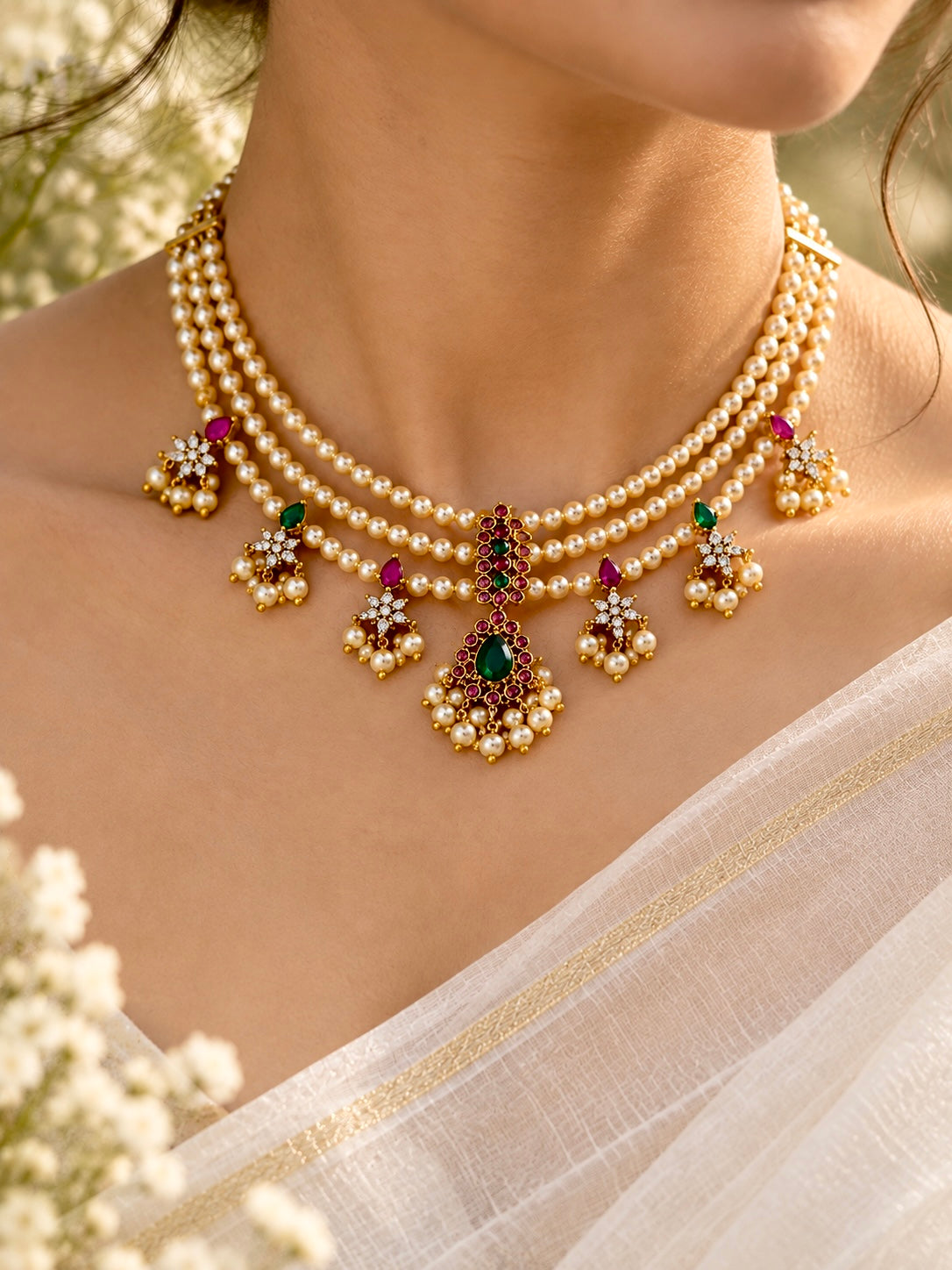 Madhvi Pearl Necklace