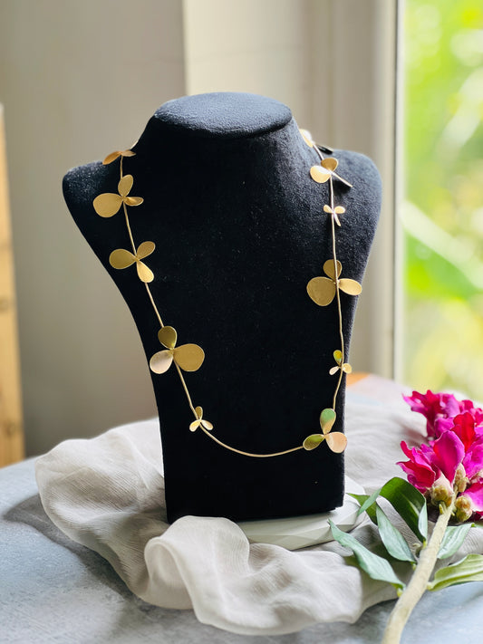 Golden Petal Vine Necklace