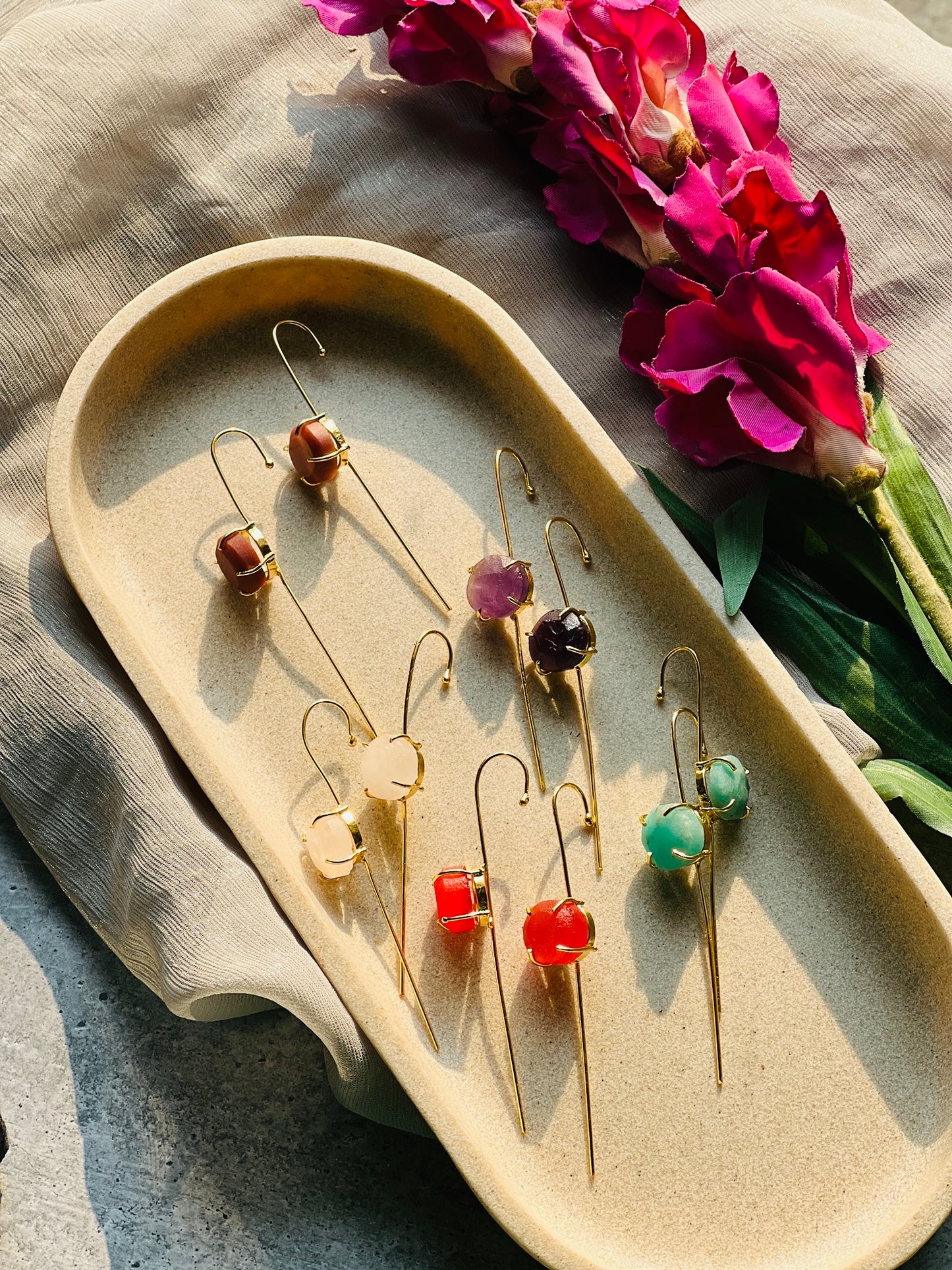 Natural Stone Earcuffs