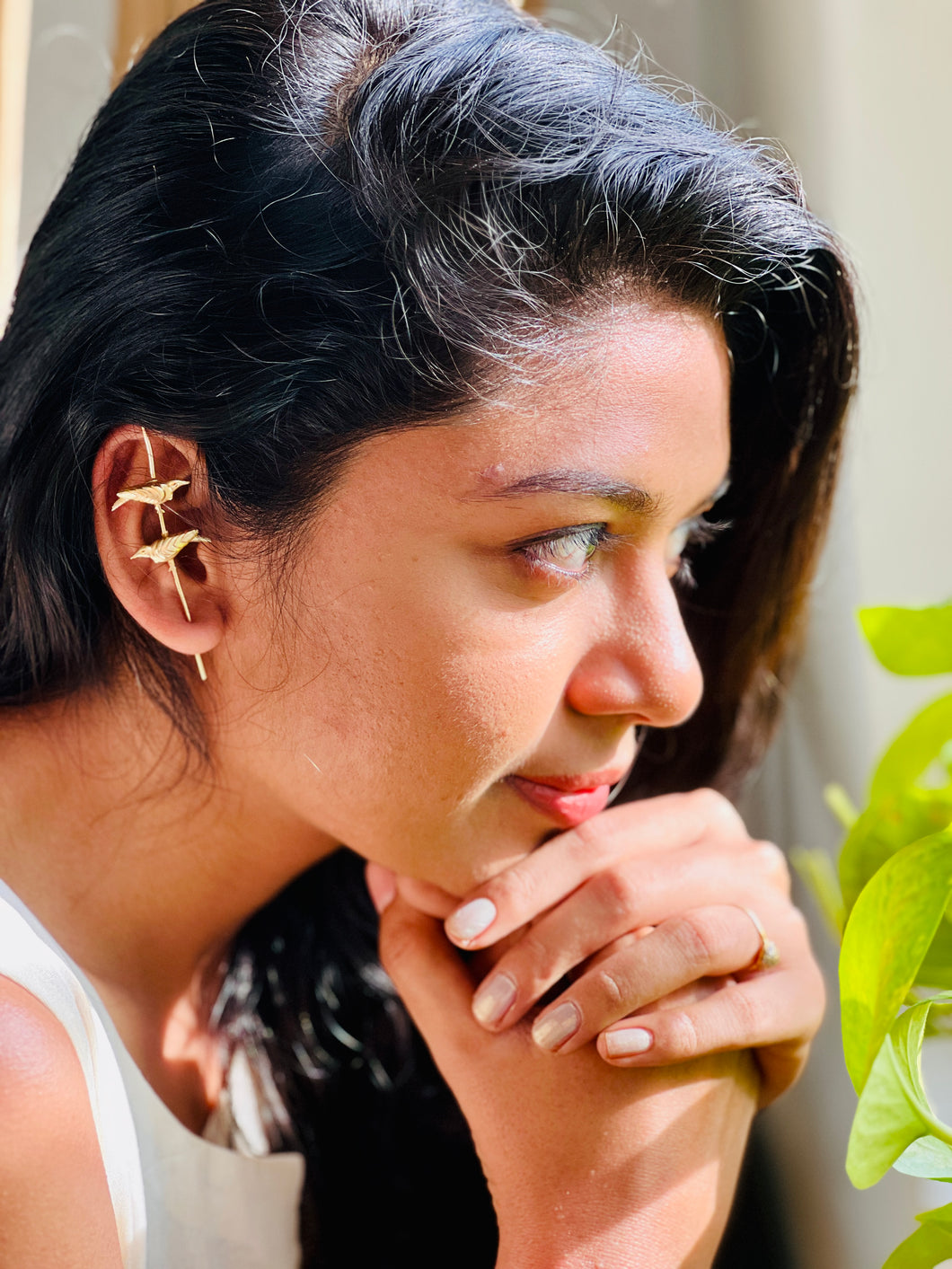 GOLDEN BIRDS EAR CUFFS(PAIR)