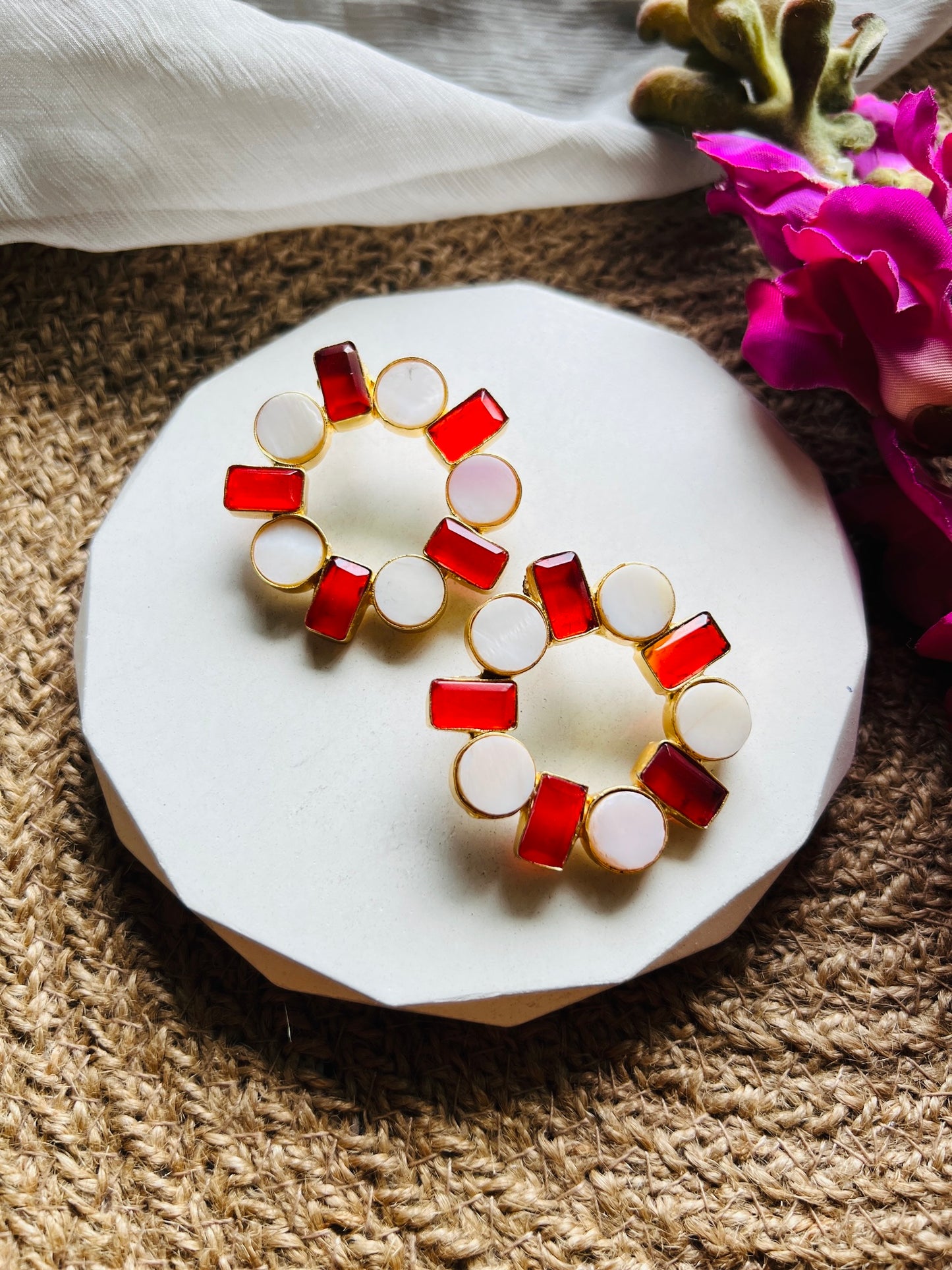 Aurea Circle Statement Studs - Earrings