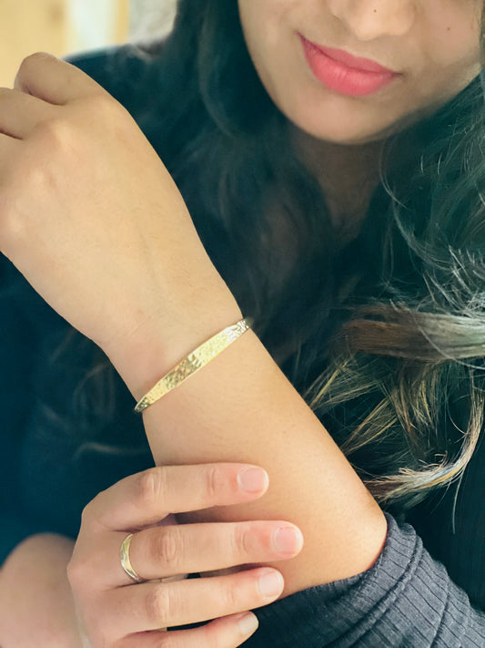 Gleam Hammered Bangle - bangles