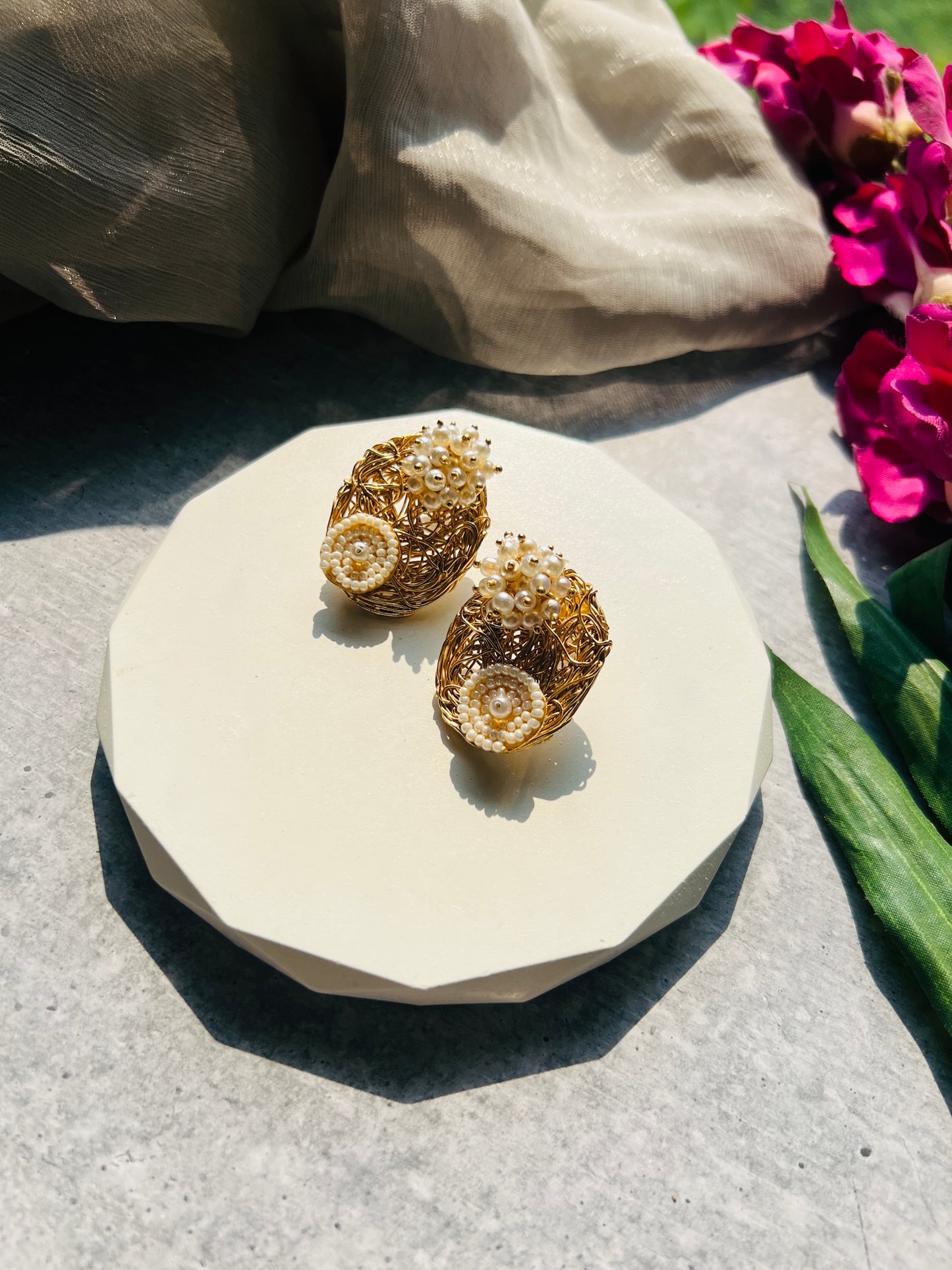 Royal Pearl Nest Studs