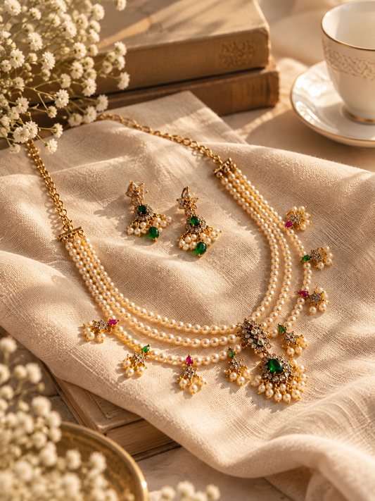 Madhvi Pearl Necklace