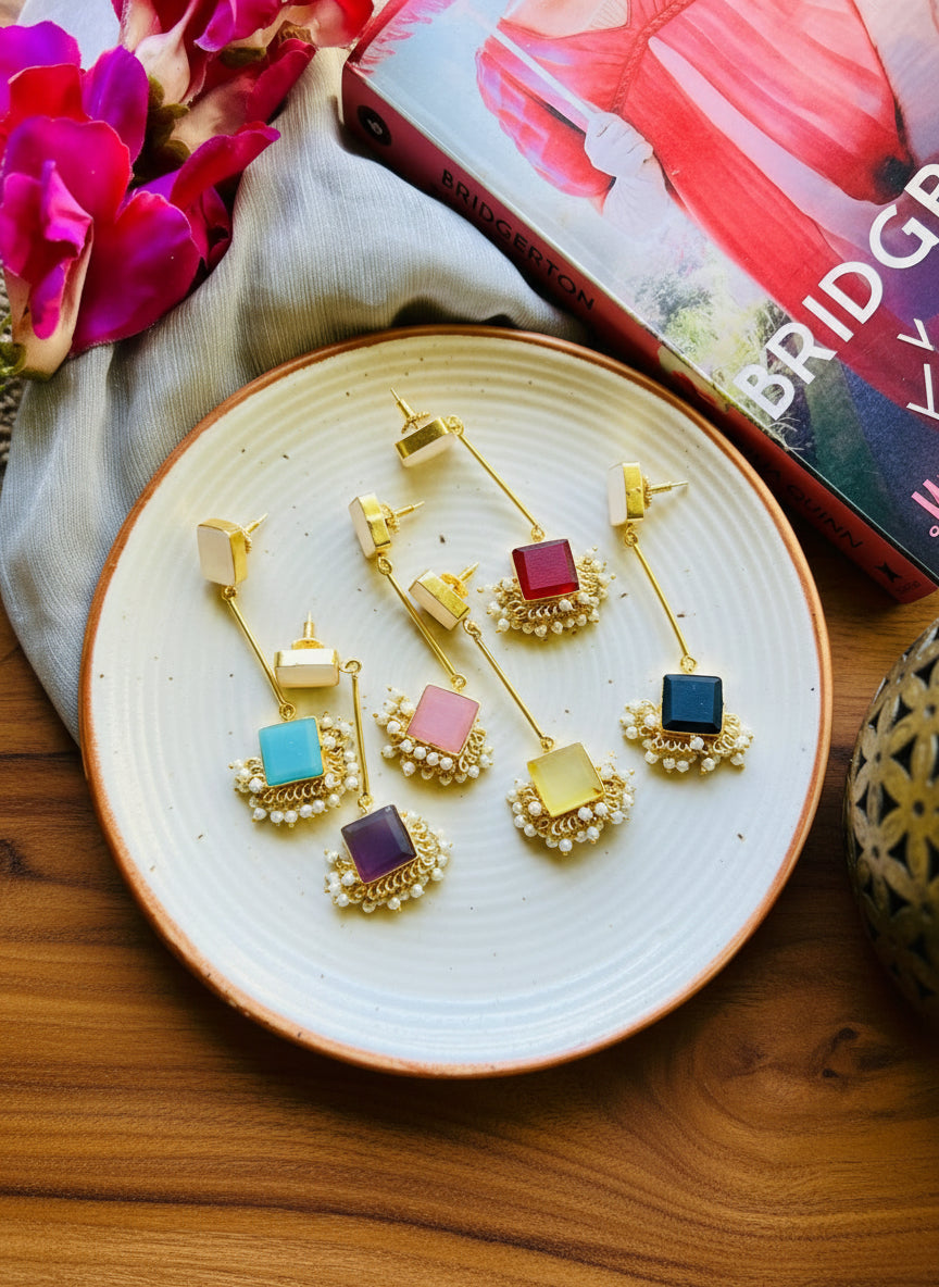 Celestia Pearl Cascade Earrings