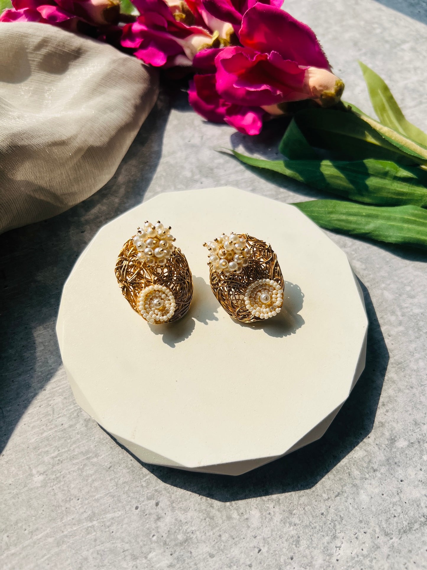 Royal Pearl Nest Studs