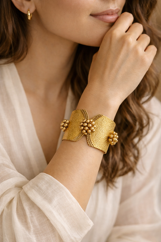 Aurelia Regal Knot Adjustable Cuff Bangle