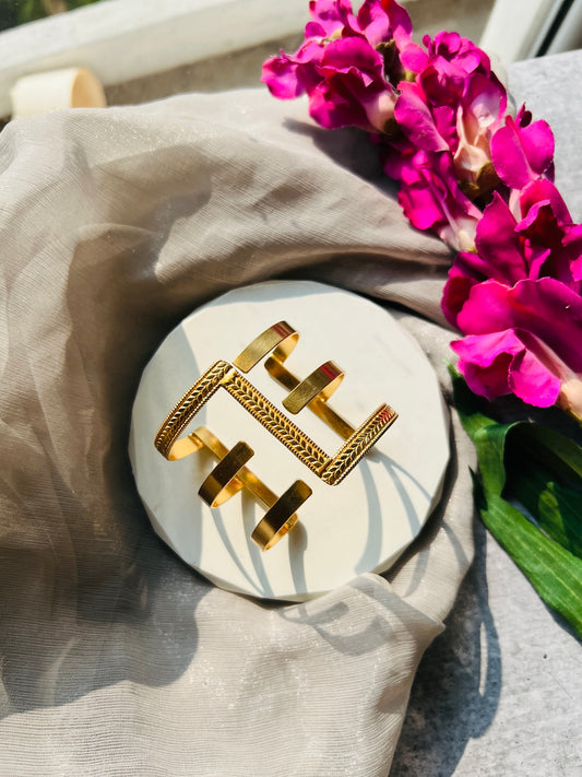 Zaria Textured Adjustable Cuff Bangle