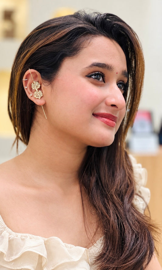 Aaranya Gold Coral Ear Cuff