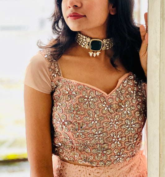 MOISHEE MOISSANITE STONE CHOKER - Neckpiece
