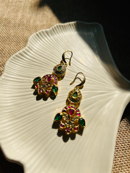 Peacock Kempstone Hoops - Earrings