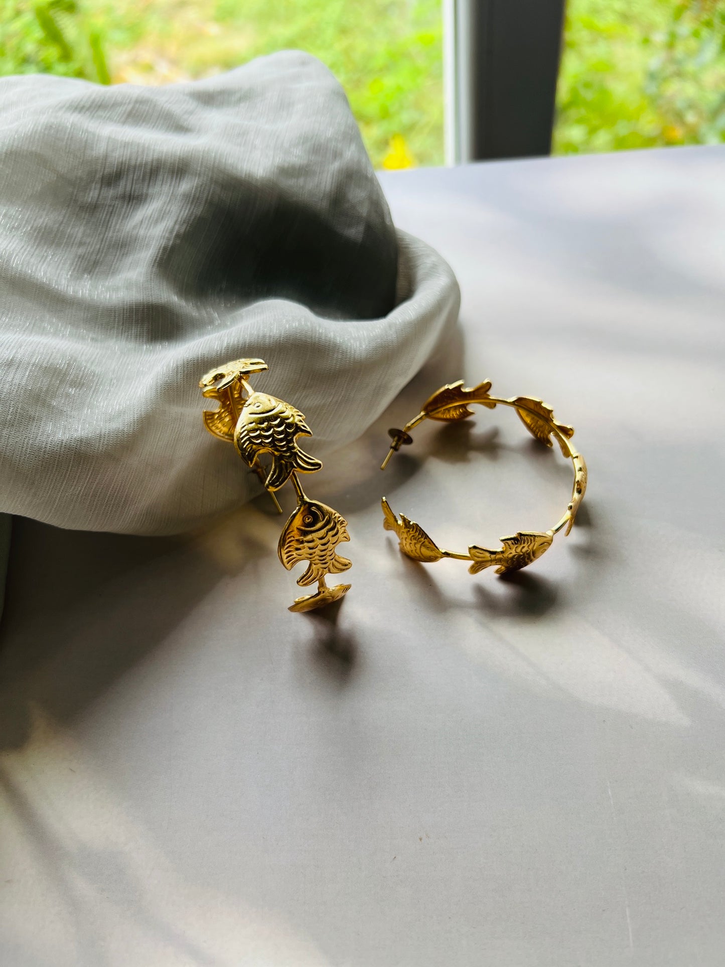 Golden Fish Bali Hoops