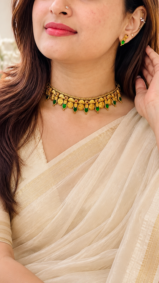 Lakshmi Mayil Kasu Choker